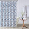 Laura Ashley Home - Tenda da doccia, elegante decorazione per il bagno in cotone, elegante decorazione floreale per la casa (Elise Blue, 183 x 183 cm)