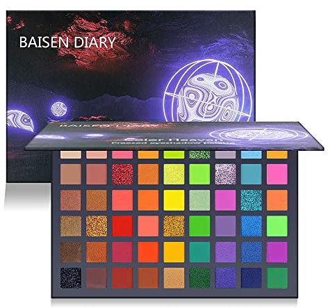 54 Colors Neon Eyeshadow Palette Colourful Matte Glitter Shimmer Nude Eyeshadow Makeup Palette Waterproof Highly Pigmented Eye Makeup Set Gift for Women