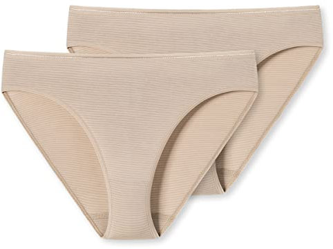 Schiesser Damen 2 PACK Taislip Unterwäsche - Modal Essentials, sand_162894, 44