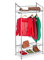 Relaxdays Kleiderständer Metall, Garderobenständer Vintage, HxBxT: 161 x 78 x 36 cm, 3 Ablagen & Kleiderstange, silber