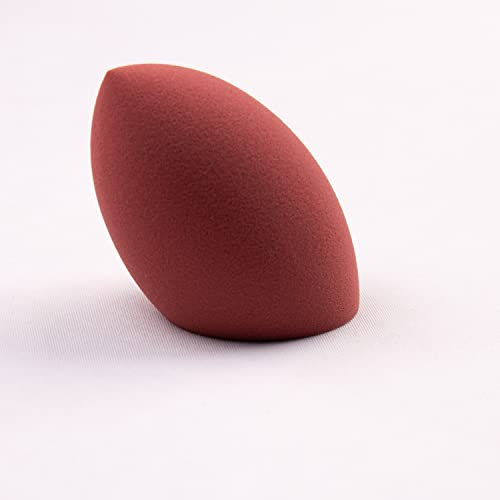 i-Laesh Éponge de maquillage - Éponge de fond de teint Beauty Blender - Mélange de fonds de teint liquides, crèmes et poudres, humide et sec, sans latex, végétalien - 1 pièce - Poire rouge