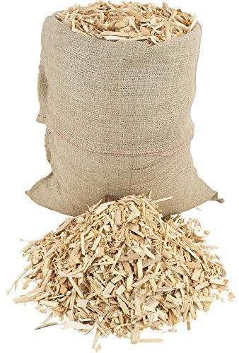 delegn Pacciamatura di Legno Abete per Decorazione Giardino Orto, 100% Naturale, Confezionato in Sacco di Juta Ecologico - 30 LT (Totale 30 LT, 5 KG - 1 Sacco)