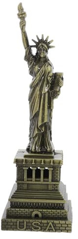 COHEALI Heimzubehör Freiheitsfiguren Aus Metall Us-freiheitsfigur 4. Juli Ornamente Vintage-schmuck Freiheitsskulptur Desktop-Ornament Statue of Liberty Figur Gedenken 3D Freiheitsstatue