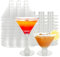 JMIATRY 50 Pcs Plastic Martini Glasses, 150ml Clear Plastic Cocktail Glasses Reusable, Multi-use Plastic Party Cups for Wedding, Anniversary, Christmas and Birthday Party
