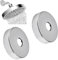 UFURMATE Duscharm Flansch, 2 Stück Edelstahl Duschflansch Abdeckung Duschkopf Arm Rosette Abdeckung Platten Runde Rosetten Platten für 21 mm Durchmesser Duschrohr (Silber)
