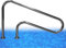 Pasamanos de Piscina, barandillas de Escalera de Piscina de Acero Inoxidable, manijas Curvas de SPA, adecuadas para escalones Interiores y Exteriores, sin incrustar, 1PCS / Plateado/ 124cm