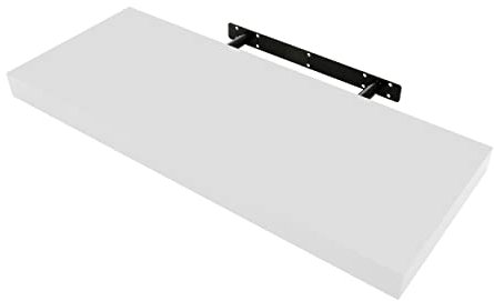ETREXONLINE Wandregal Holz Mattweiße Farbe 60x25x4cm, Wandboard Bücherregal Maximale Belastung 25kg
