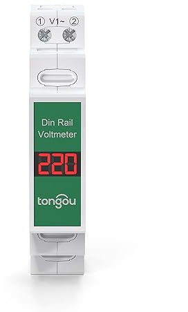 TONGOU - Mini misuratore di tensione modulare Din Rail Mount con display digitale a LCD – Ac 60 – 450 V