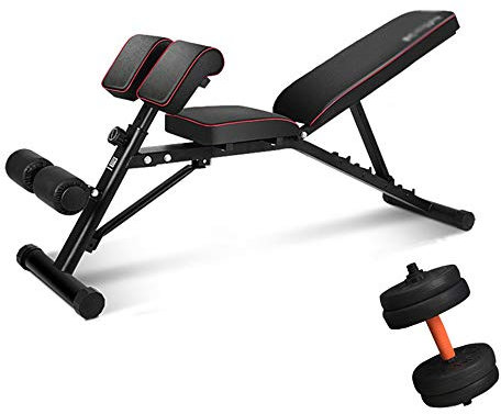 Hantelbank Hantelbank, Multifunktions-Profi-Hantel-Sit-up-Board Bankdrücken Heim-Fitnessstuhl Brustmuskel-Bauch-Fitnessgeräte Workout-Biegung