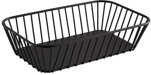 APS 30418 GN 1/4 Korb URBAN, Metall, schwarz, mit Antirutsch-Füßchen, 26,5 x 16,2 cm, Höhe 7,5 cm