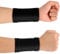 COMNICO Handgelenk-Kompressionsmanschette, 2 Paar Spandex Weiche Elastische Handgelenkbandage Schmerzlinderung für Männer und Frauen, Arbeit, Fitnessstudio, Tippen, Golf, Volleyball (schwarz)