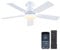 Mpayel Ventilateurs de plafond- Ventilateur de plafond d'intérieur à profil bas de 117CM avec lumière et commande à distance/APP,5 pales Ventilateurs de plafond modernes pour l'intérieur