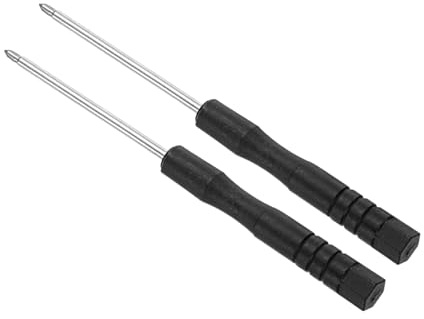 CoCud Mini Tri-Point Screwdriver, 0.6mm Size 80mm Length, Carbon Steel Small Y-Type Head Screwdrivers with Anti-Slip Handle - (Applications: for Glasses, Watch or Laptop), 2-Pieces