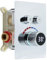 Delnet Solid Brass Shower Mixer Valve, Concealed 2 Way Outlet Digital Display Diverter Valve, Can Use All Options at A Time, Chrome