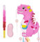 WERNNSAI Faltbare Dinosaurier Piñata – Dinosaurier Geburtstagsparty Zubehör mit Zugschnur ausziehbare Piñata mit Augenbinde Schläger und Quasten rosa Dinosaurier Piñatas Dinosaur Pinata