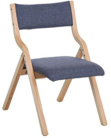 Holz-Esszimmerstuhl, Vintage-Rückenlehne, Klappstuhl mit gepolstertem Sitz, Massivholz-Rückenlehne, Stoff-Schreibtischstuhl, stapelbarer Holz-Klappstuhl, einzeln für Erwachsene, strapazierfä