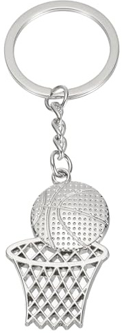 PATIKIL Mini Basketballkorb Schlüsselanhänger Metall Basketball Schlüsselanhänger mit Basketballnetz Zubehör für Herren Damen Rucksack Auto Motorrad Fahrrad Dekoration Geschenke