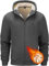 Tansozer Uomo Sherpa Foderato in Pile Giacca Calda con Cappuccio Felpe Termiche con Tasche (Grigio Scuro, XL)
