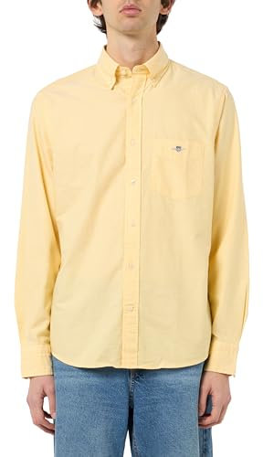 GANT Herren REG Classic Oxford Shirt Hemd, Banana Yellow, M