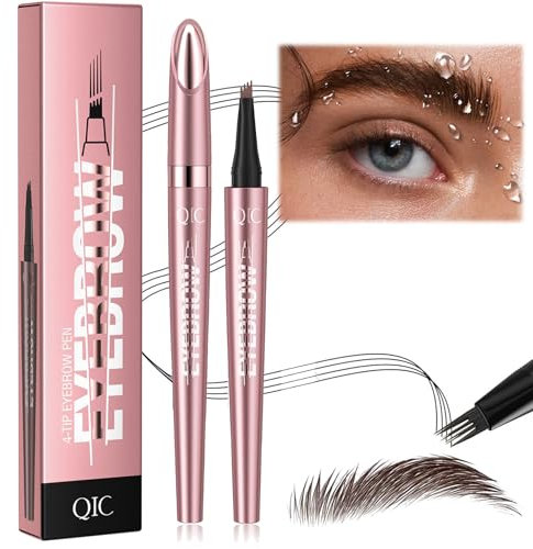 Magic Eyebrow Pencil With Fork Tip - Waterproof, Long-Lasting, Smudgeproof Brow Pen for Defined Eyebrows - Dark Brown