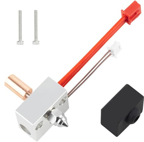 Ender 3 S1 Sprite Extruder Hotend Heater Block,Nickel Plated Copper Heatbreak Soporta Alta Temp 300℃ Compatible with Creality Ender 3 S1 Plus,Ender 3 S1 Pro,CR-10 Smart Pro-Mayor Terminal Térmico