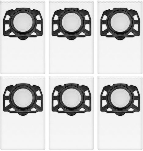 iVanzoll 6 Stück Staubsaugerbeutel KFI 487 für Kärcher 2.863-006.0 MV4 MV5 MV6 WD4 WD5P WD6 WD6P WD5P WD6P Premium Beutel Filtertüten Nass & Trockensauger Staubbeutel