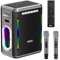 Remax Partybox Portátil Altavoz Bluetooth Inalámbrico Multifuncional con 60W de Sonido Potente, Karaoke, Batería de 10,000 mAh, Mega Bass y Bluetooth 5.3, Compatible con Micrófono