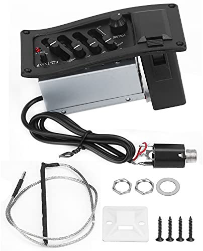 Akustische E -Gitarren -Pickup -Verstärker -Kit Bass Mitteltöne weiche Töne schwarz