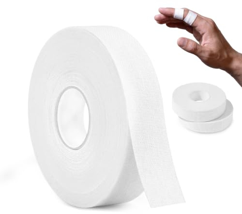flintronic Finger Tape, Sport Tapes, 3 Rollen Sporttape Weiß, Hautfreundliches Sporttape, Selbstklebend Tapeband für Fußball, Klettern, Handball (1.5cm*10m)