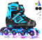 ACAGALA Leuchtroller mit 8-Farben LED-Rädern & Einstellbar für Kinder & Jugendliche Gr.34-37