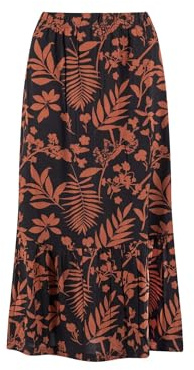 Weird Fish Minnerve Viscose Tiered Maxi Skirt