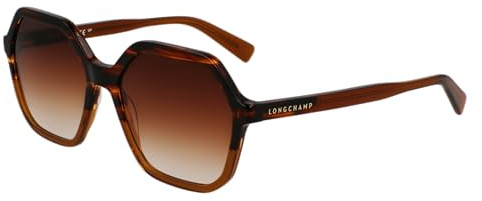 LONGCHAMP LO760S N 212 STRIPED BROWN/BROWN 56/17/140 Women's Sunglasses