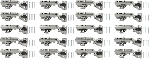 vasalat Topfband für Eckanschlag mit Dämpfung Softclose und Grundplatte Inhalt: 10 Stück Topfscharniere (Packung mit 2)