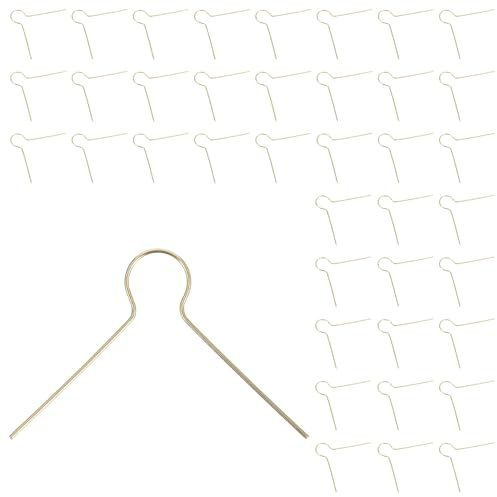 ULTECHNOVO 100 Stück V förmige Metall Weihnachtsbaumhaken Rostbeständig Goldfarben Aufhänger für Christbaumschmuck und Weihnachtsmützen Geeignet für Innen und Außenbereich