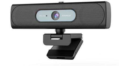 Sameuo G55 2K Webcam Privacy Cover, USB Computer Camera for Laptop | Crisp 2K video calls with AI noise-canceling mics. HDR & wide-angle lens. Plug-and-play, works with Zoom/Teams/Skype.
