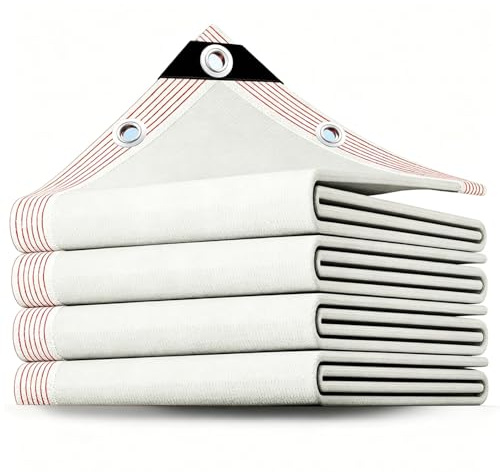 Toile d'Ombrage Ultra Résistante 85% Anti-UV - Maille Extra Dense en HDPE avec Œillets Tous Les 50cm, Couture Renforcée 6 Brins, Voile d'Ombrage Extérieur pour Balcon Jardin Plante Voiture(5.0x8.0m)
