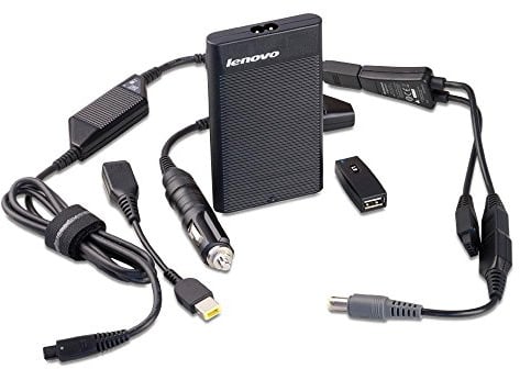 Lenovo 90W Ultraslim AC/DC Combo Adapter - Netzadapter - Wechselstrom / Auto / Flugzeug - Wechselstrom 100-240 - Gleichstrom 10,5-18 V - 90 Watt - Europa (41R4494)