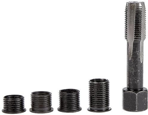 BGS 166 | Kit de réparation pour filet de bougie | M12 x 1,25 mm | 5 pièces, Argent/Noir