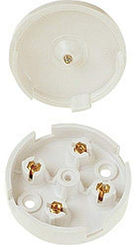 Dencon 5A 4 Terminal Junction Box with Selective Entries (One Size) (White)