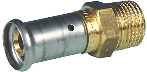 Raccord multicouche laiton à sertir HENCO Droit mâle - Ø 16 mm x 1/2 - 17P-1604