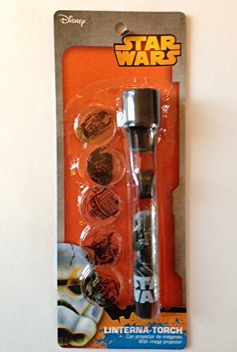 Disney Star Wars Children's Kids Projector Torch with 5 Projector Discs