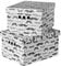 SOFTILLO Pack of 2 Decorative Storage Boxes With Lids Home Office Bedroom Wardrobe Box Organiser Archive Box with Lid Multi-Use General Storage Archive Box with Lid Stylish Set Large Tash