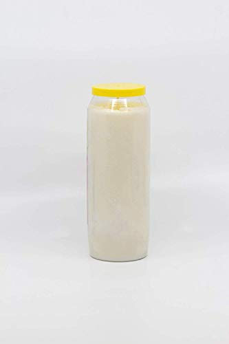 Ewiglichtölkerzen in weiß, transparent, 100% Pflanzenöl, Nr. 9, lange Brenndauer bis zu 9 Tage, Grabkerzen, Grablichter, für Grablaterne, Grablampe, Grableuchte zur Grabgestaltung