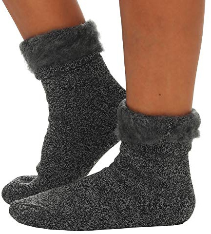 CLEOSTYLE Thermo Herren Damen Socken extra warme Winterstrümpfe -25°C Kuschelsocken 23
