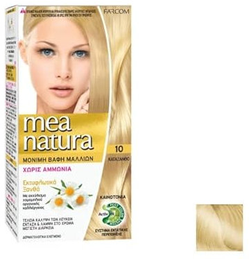Farcom Mea Natura permanente haarfarbcreme mit Aktiv-in 120ml, ammoniakfrei (10- EXTRA LIGHT BLONDE)