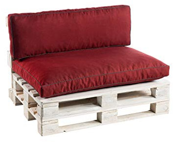 Palettenkissen aus Schaumstoff PWK (Eckkissen 60x40, Bordeauxrot)