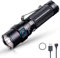 TrustFire Taschenlampe LED Aufladbar, MC3 LED Taschenlampe Extrem Hell 2500 Lumen Taktische Taschenlampe IP68 Wasserdicht Taschenlampe mit 21700 Akku 5 LICHTMODI Mini Taschenlampe für Jagd Notfälle