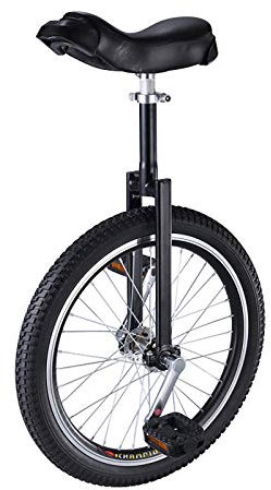 QWEASDF Einrad, Unisex – Erwachsene Onlyone Einrad, 16 , 18, 20 mit Schnellspanner,für Kinder und Anfänger Mit Antikollisionsschutz,Schwarz,16＂