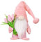 Super Idee Stehende Niedliche Wichtel mit tulpen Blumensträuße Süßer Zwerg Wichtel Figuren Geschenk für Frauen Mama Hochzeitstag Freundin Ehefrau Muttertag Dankeschön Maße 37 x 8 x 6 cm (Rosa)