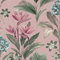 Oliana Pink Wallpaper Green Blue Teal Floral Tropical